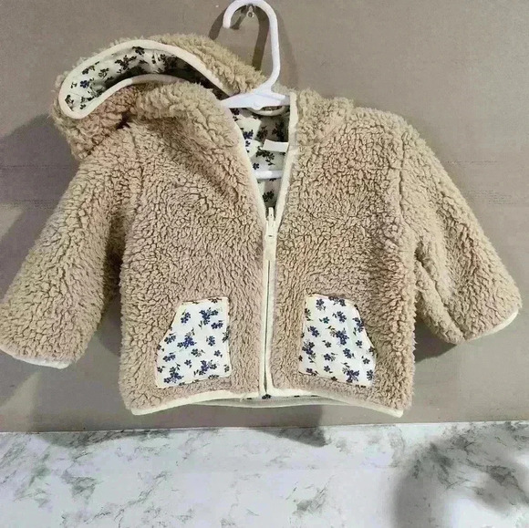 Baby 2n1 sheria lined reversible jacket 6 months beige - Picture 1 of 5